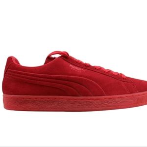 Puma Mens Suede Sneakers Red/Red